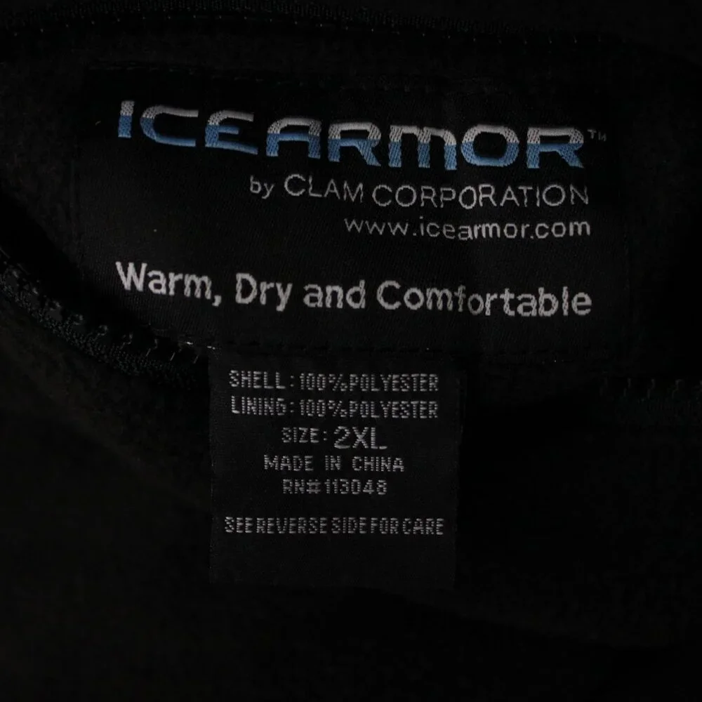 Ice Armor Reversible Vest Jacket Mens 2XL XXL Black Hooded Full Zip Coat‎